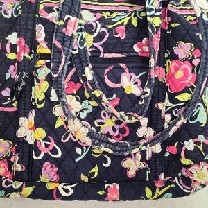 Vera Bradley Navy and Pink Floral Tote